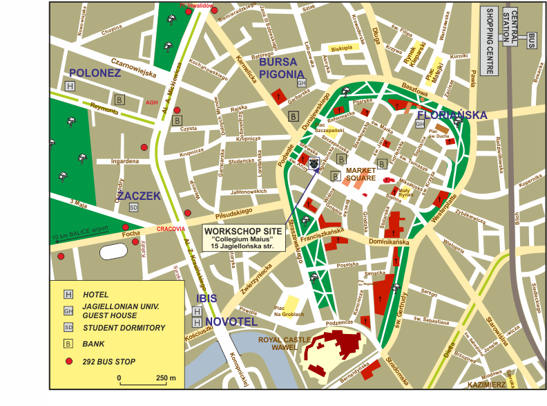 Map of Krakow