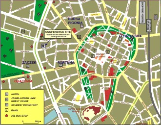 Map of Krakow